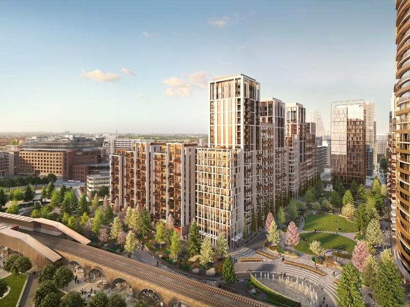 Development image of L&G affordable homes at White City Living, W12